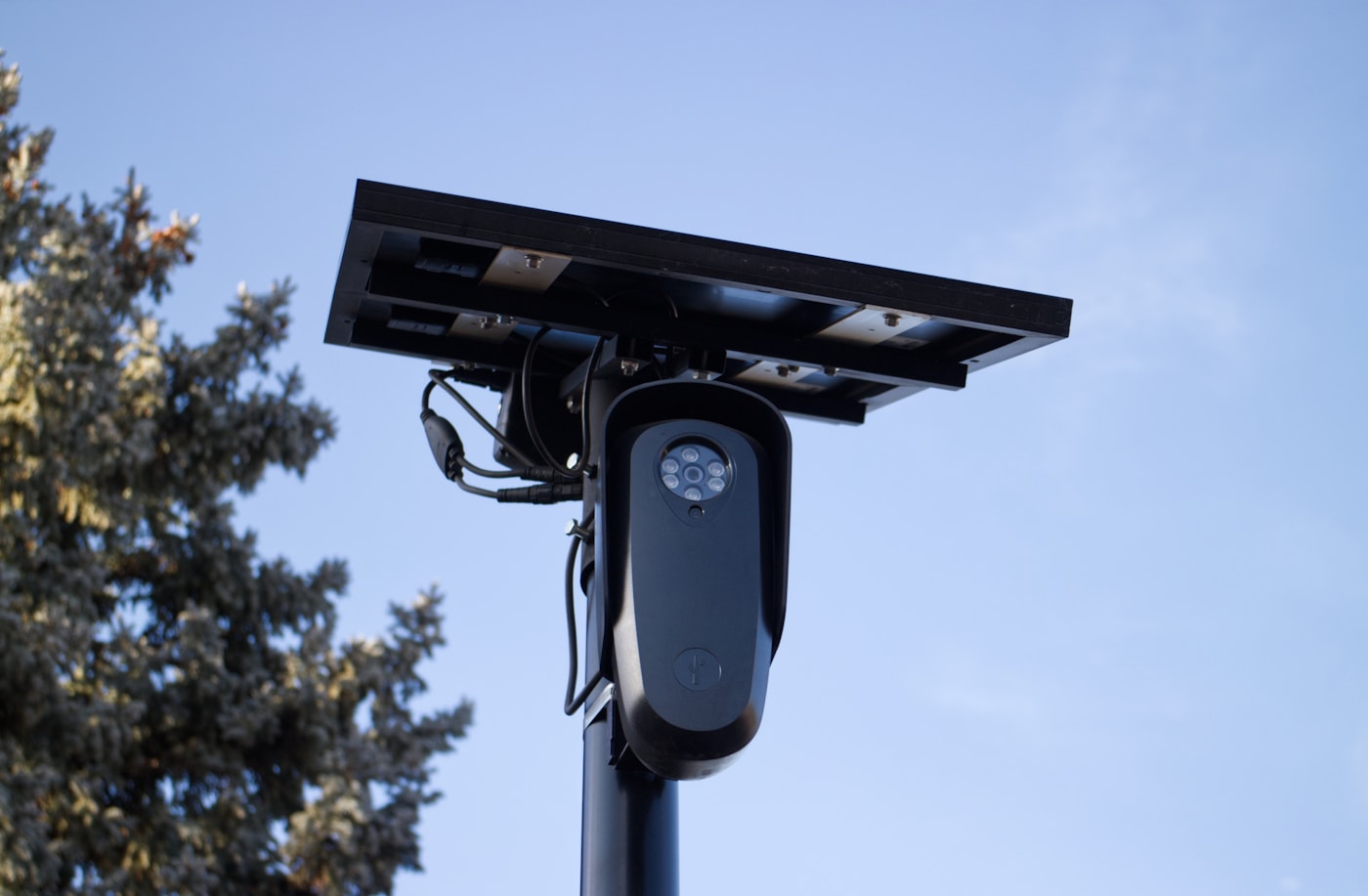 Solar-powered outdoor security camera